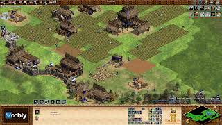 Voobly AOE2 1.6: Arabia, Japanese vs Byzantines