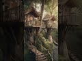 🌿Treehouse Retreat- calming forest sounds for relaxation #shorts #relaxingsounds #nature #treehouse