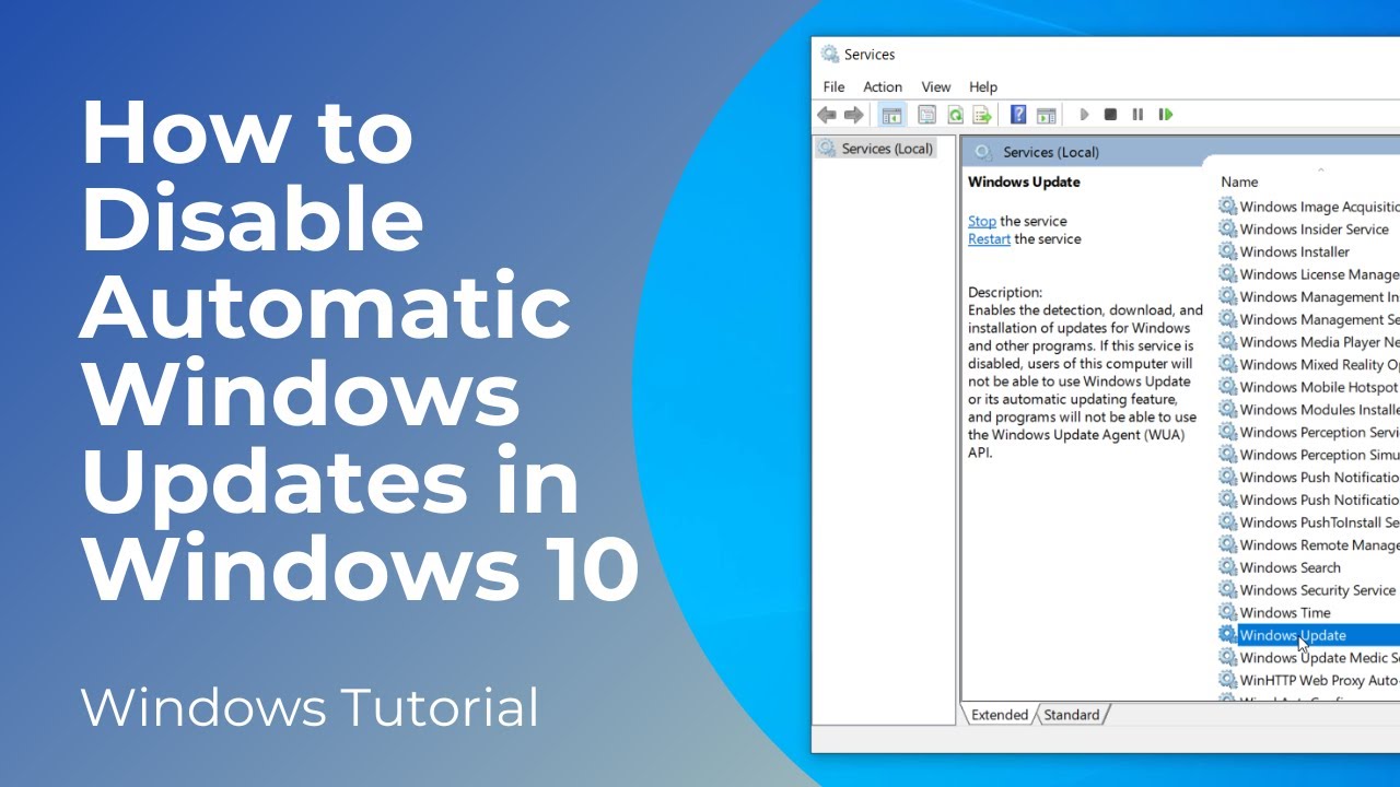 Prevent Auto Windows Update How to Disable Windows Automatic Updates in Windows 10 Permanently ...