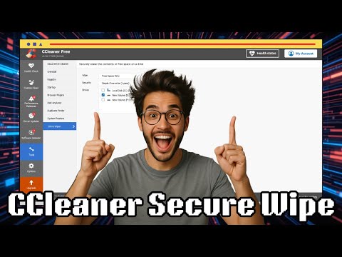How To Securely Erase Free Space With CCleaner - Full Tutorial