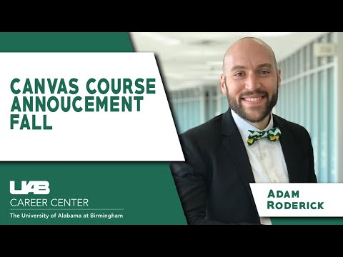 UAB Career Center Canvas Course Announcement Fall 2020