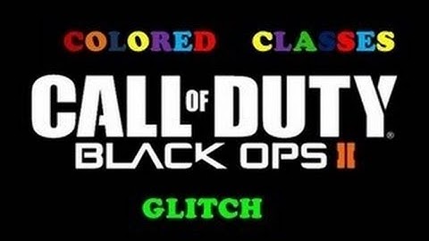 Black Ops 2 Colored Classes Tutorial