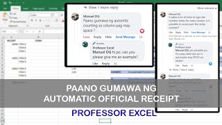 Paano gumawa ng Automatic Official Receipt sa MS Excel