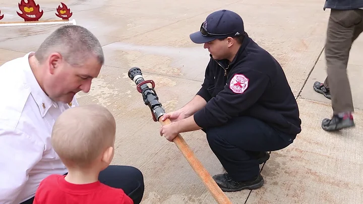 Three-year-old with cancer becomes a firefighter for a day