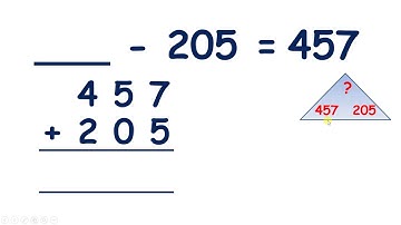 Solve missing number problems with three-digit numbers (column method)