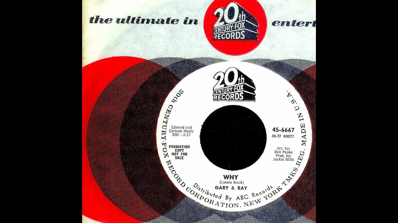 Watch Gary & Ray - WHY (Gold Star Studio) (1966) on YouTube Watch Gary & Ray - WHY (Gold Star Studio) (1966) on YouTube