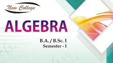 algebra Chapter 2 solution exercise 2.1 #bsc #ba #mdu #ku