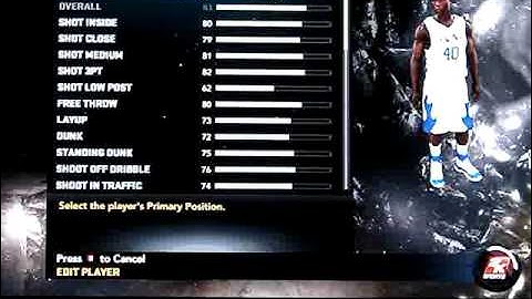 NBA 2k11 How to create Harrison Barnes