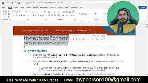 Access Module 3 SAM End of Module Project | NP_AC19_EOM3-1 | Homestead Partners| @Solution512-r2j