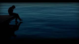 free , loneliness, man, lake,wood bridge,HD
