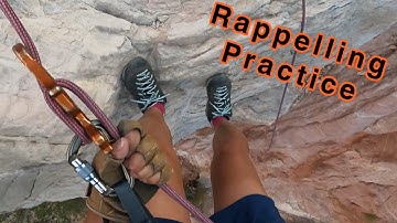 Canyoneering Rappel Practice with the CRITR Rappel Device #shorts