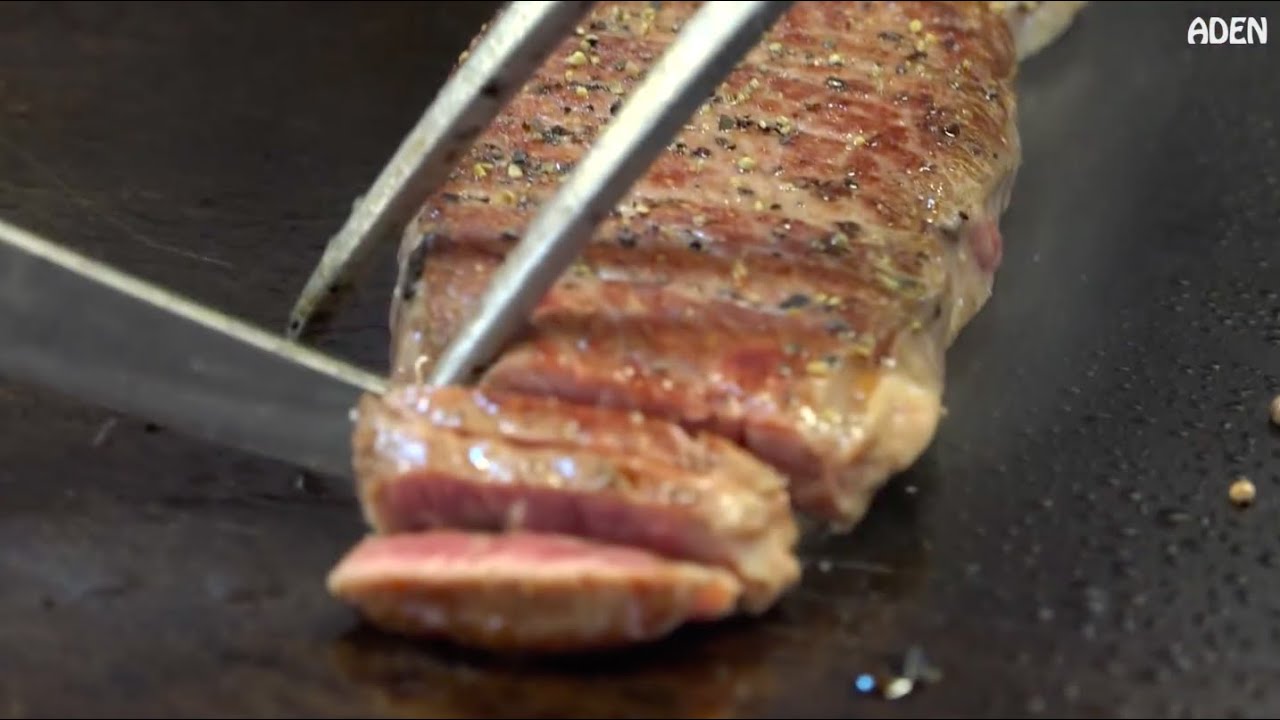 Sirloin Steak - medium rare - Taiwan Street Food | Aden Films