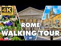 Rome, Italy 【Walking Tour 4k 】 ► Campo de' Fiori ► Piazza Navona ► Pantheon