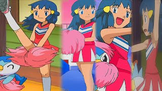 Dawn Cheerleading Compilation (Pearlshipping - Dawn cheers for Ash)