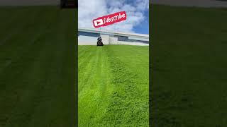 mowing hills with a zero turn mower can turn extremely bad if not mown correctly #lawncare #garden
