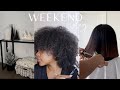 spend the weekend w/ me: the silk press bob ATE + christmas party prep