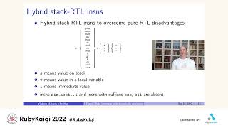 [EN]A Faster CRuby interpreter with dynamically specialized IR / Vladimir Makarov @vnmakarov