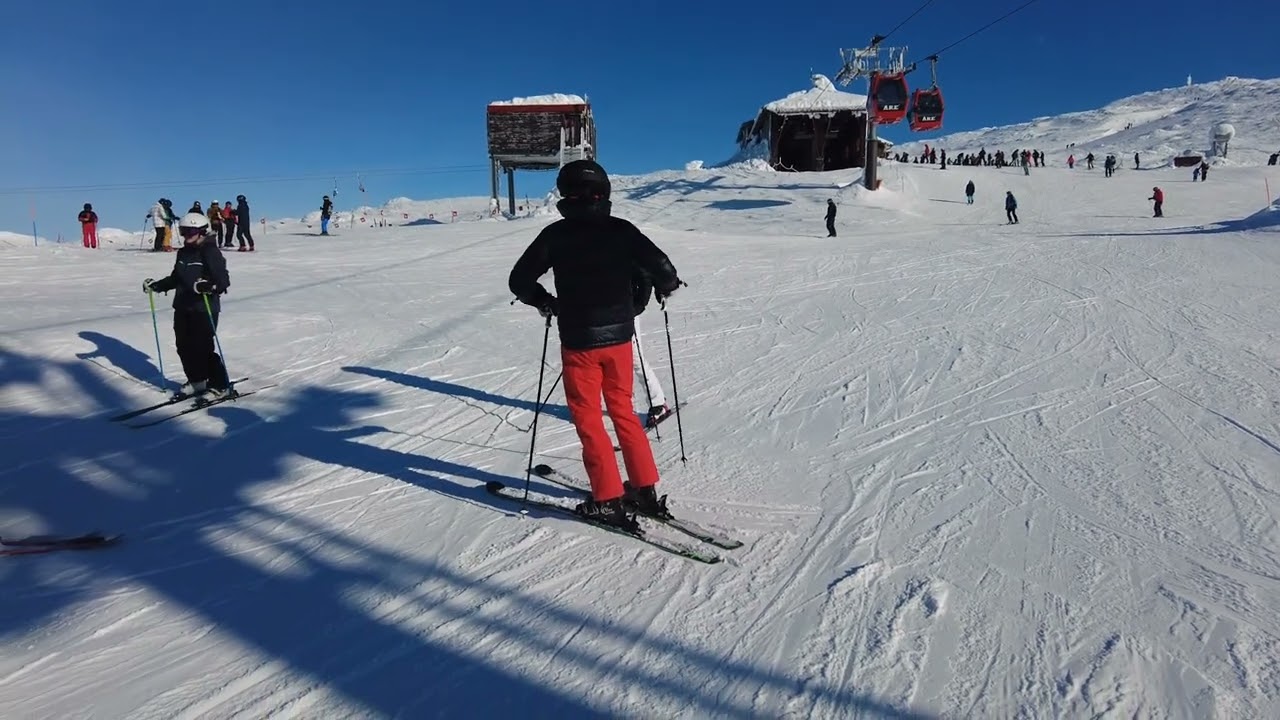 Skiing in Åre, Sweden; Åreskutan (1420m) to Åre Village (389m) from top to bottom
