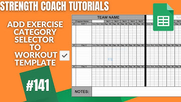 Google Sheets Workout Tempate Exercise Selector