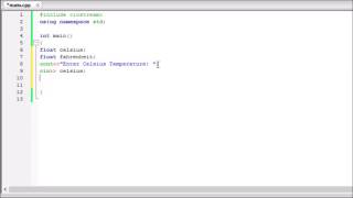 Simple Temperature conversion Program in C++