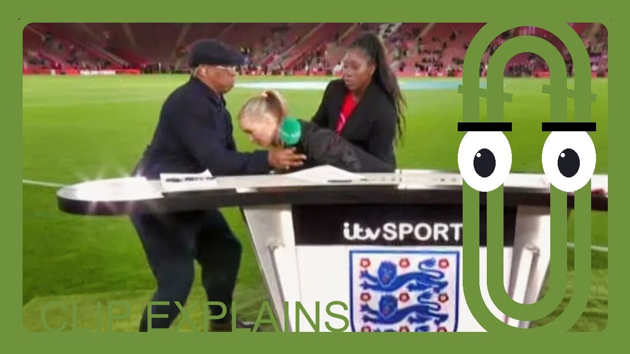 Clip Explains TV presenter Laura Woods collapses live on air during coverage of England soccer