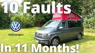 10 Faults in 11 Months in our new VW California Campervan T6.1 Ocean!