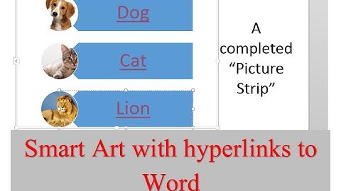 How to create a Powerpoint presentation with SmartArt and hyperlinks to Word files