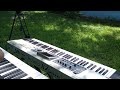 Tras de camara.Yamaha psr E473 y Roland fantom x7