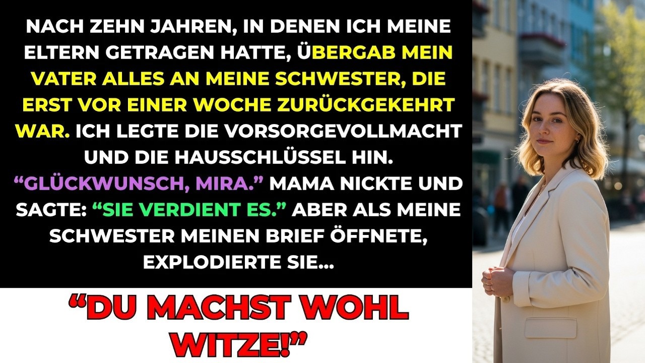 Meine Eltern Wählten Meine Schwester Statt Mir – Bis Mein Brief Schreien Ließ： ＂Du Machst Witze!