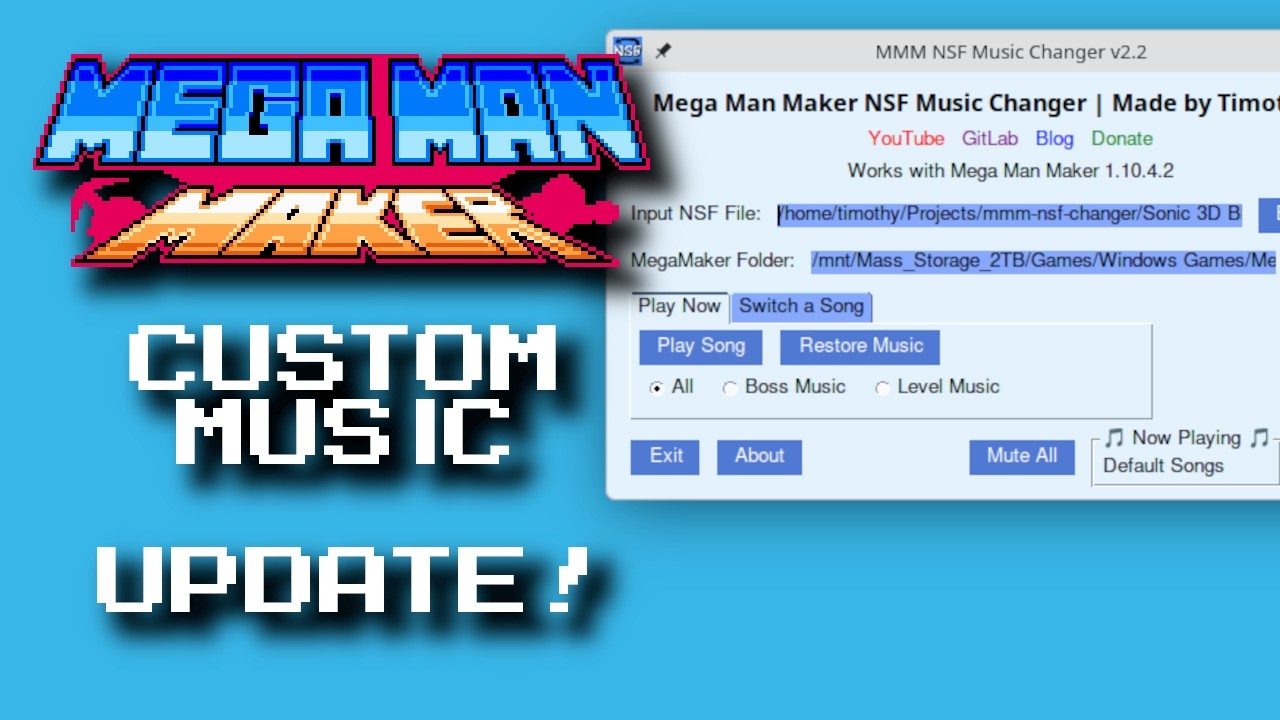 Huge Update for NSF Music Changer (Mega Man Maker Custom Music