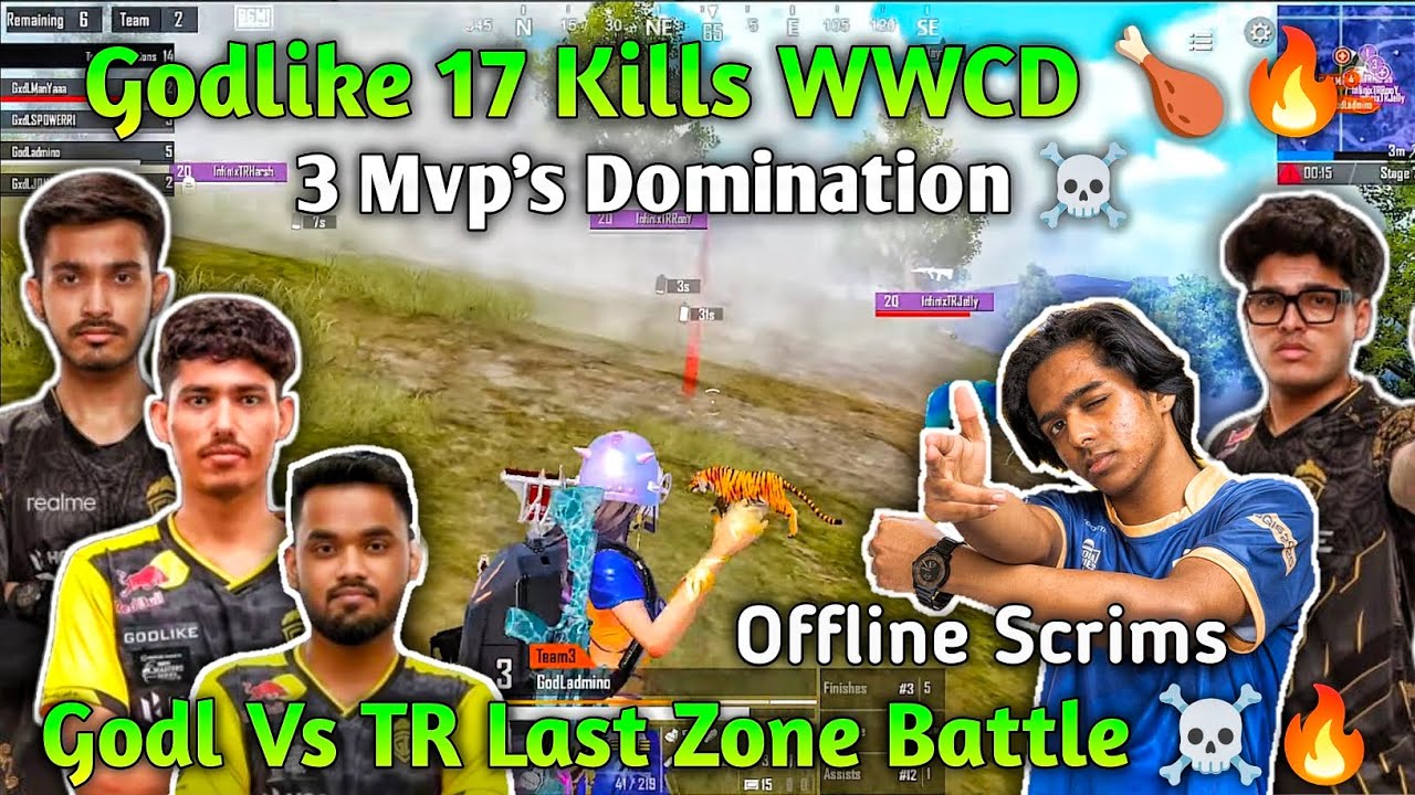 Godlike 17 kills wwcd 🔥 | Godlike Vs TR Last Zone Battle ☠️🔥 | Godlike All Match Highlights 💛