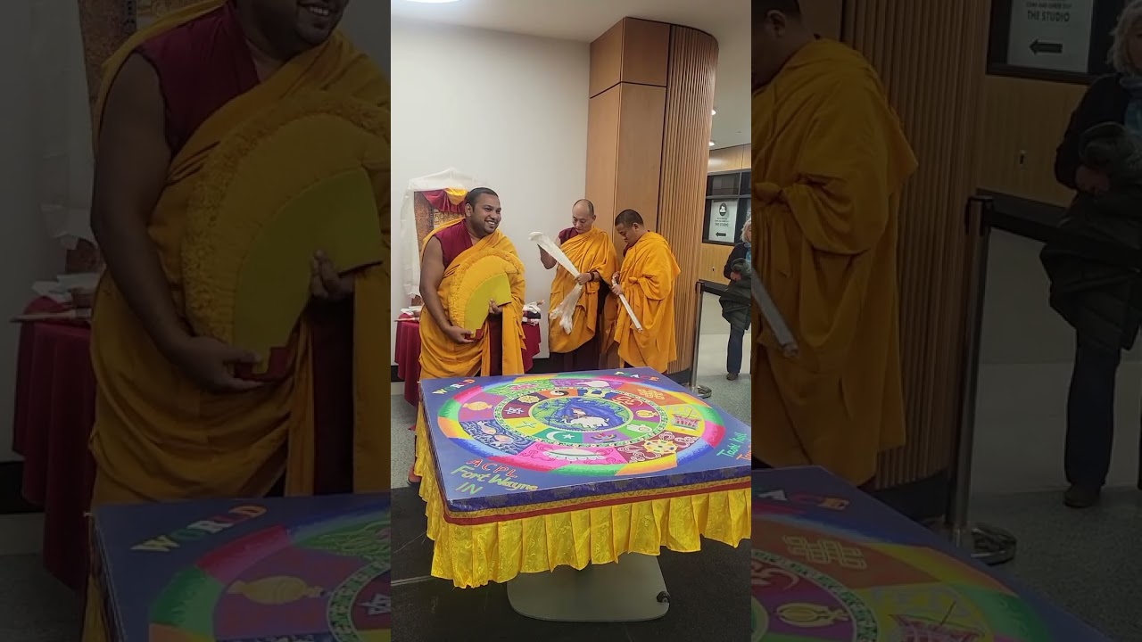 Tibetan monks from the Labrang Tashi Kril Monestary closing ceremony 