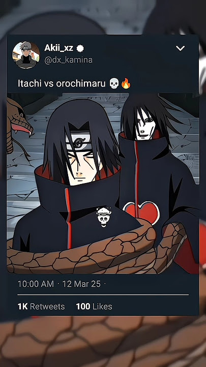 Itachi vs orochimaru 💀🔥