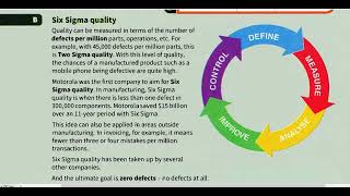 ADVANCED BUSINESS ENGLISH: BENCHMARKING & SIGMA