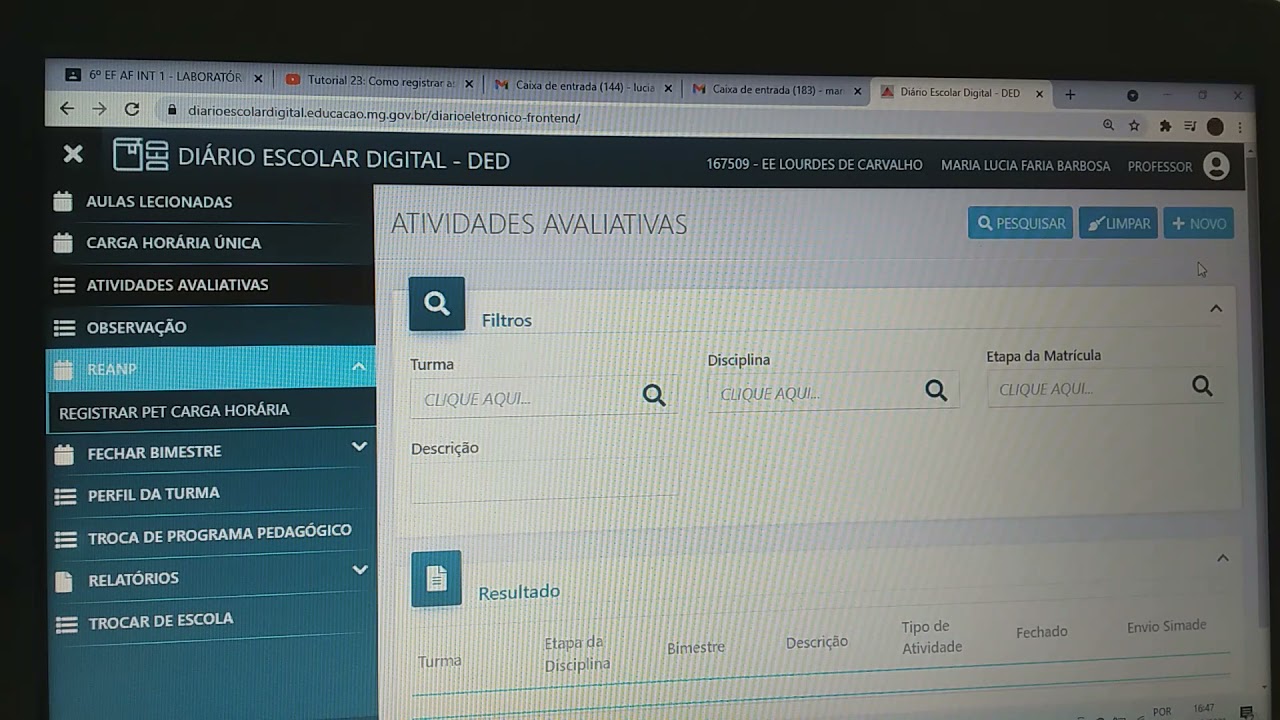 COMO LANÇAR AS NOTAS NO DED DA SEE/MG 2021 - YouTube