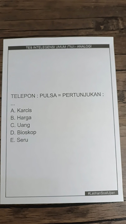 Download lagu Soal CPNS, Soal TIU Analogi kata Telepon - Pulsa #soalcpns2024 #soaltiucpns #analogi