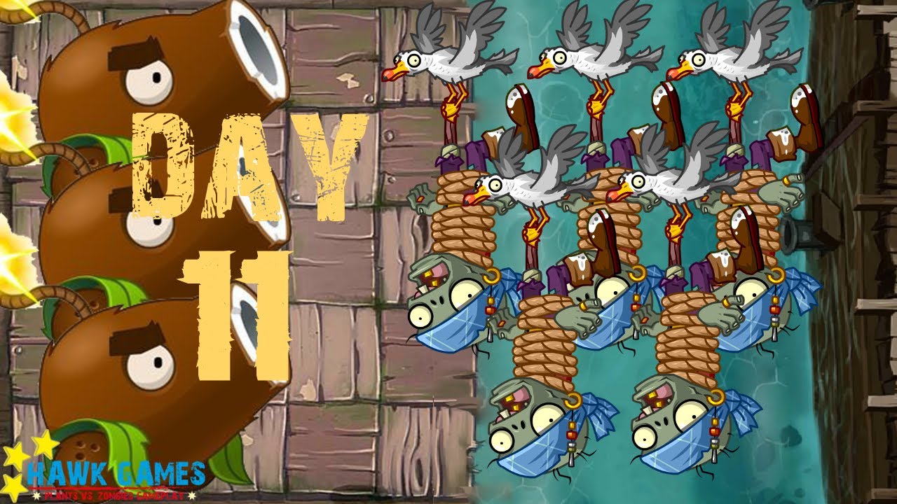 Plants vs Zombies 2 - Pirate Seas - Day 11 [Cannons Away II] No Premium