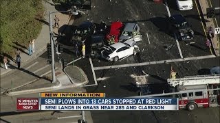 Semi causes major pile-up in Englewood