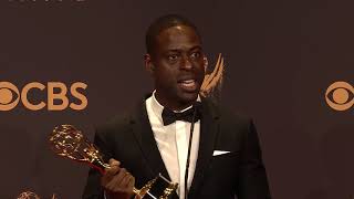 Emmy Awards: Sterling K. Brown Backstage Interview 2017 | ScreenSlam