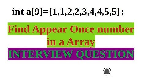 Find Appear Once number in a Array short trick || Xor Operation solution