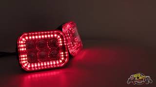 Faros Led Cuadrados 30W Ojo Angel Rojo