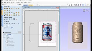 Modeling a 3d Beer can in Vectric Aspire
