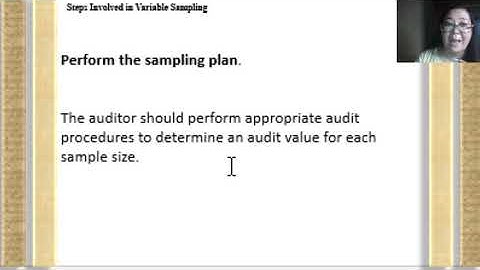 Audit Procedures for Sample Results for Substantive Test