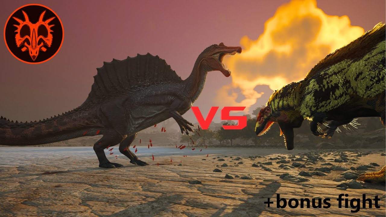Spinosaurus VS Carcharodontosaurus 1V1 Path of Titans