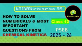 IMPORTANT QUESTIONS FOR CHEMISTRY  BOARD EXAM 2026 | Class 12 | PSEB