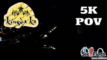 Kingda Ka Front Row POV at Night [5K] | Six Flags Great Adventure 2023