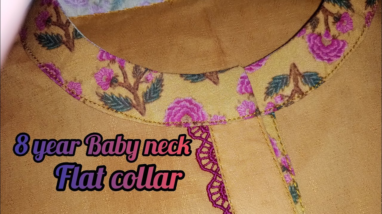 Flat collar neck design 8 to10 year baby new and easy mathod for begnners