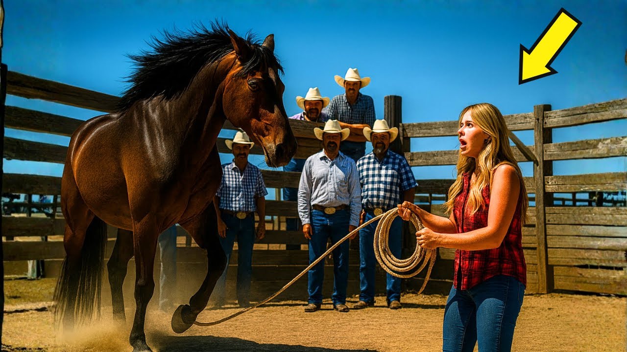 EL CABALLO SALVAJE IBA A SER SACRIFICADO… PERO LA JOVEN QUE APARECIÓ LO DETUVO TODO