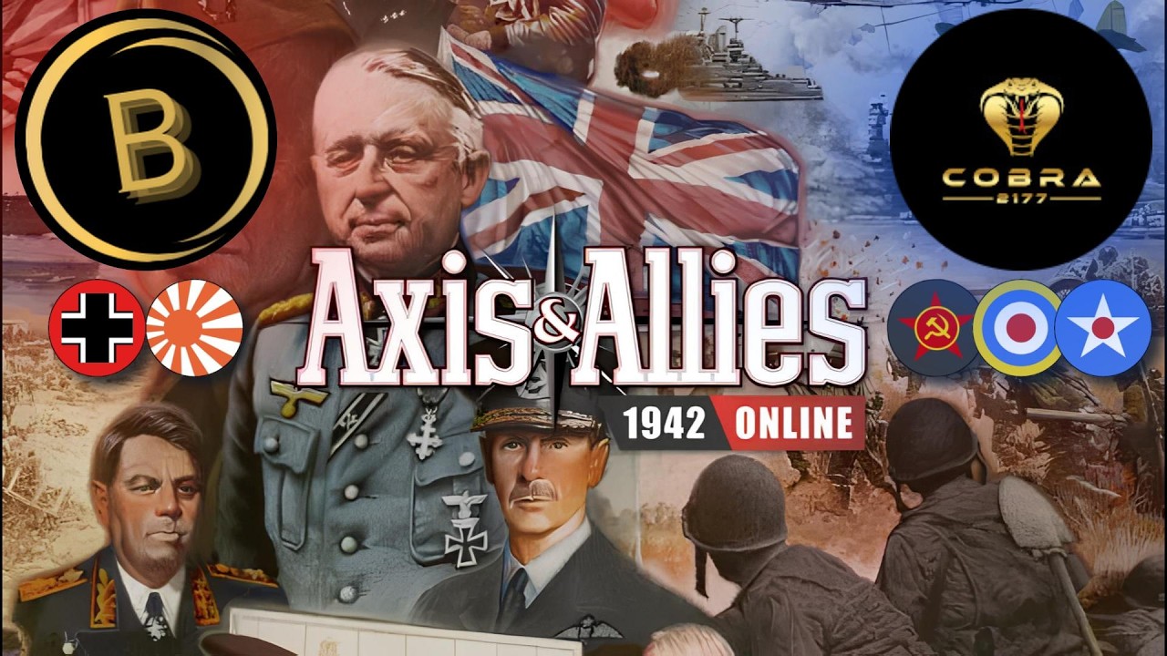 Axis & Allies 1942 Online | Youtuber Versus Match | Bonkcc(Axis) vs Cobra2177(Allies)
