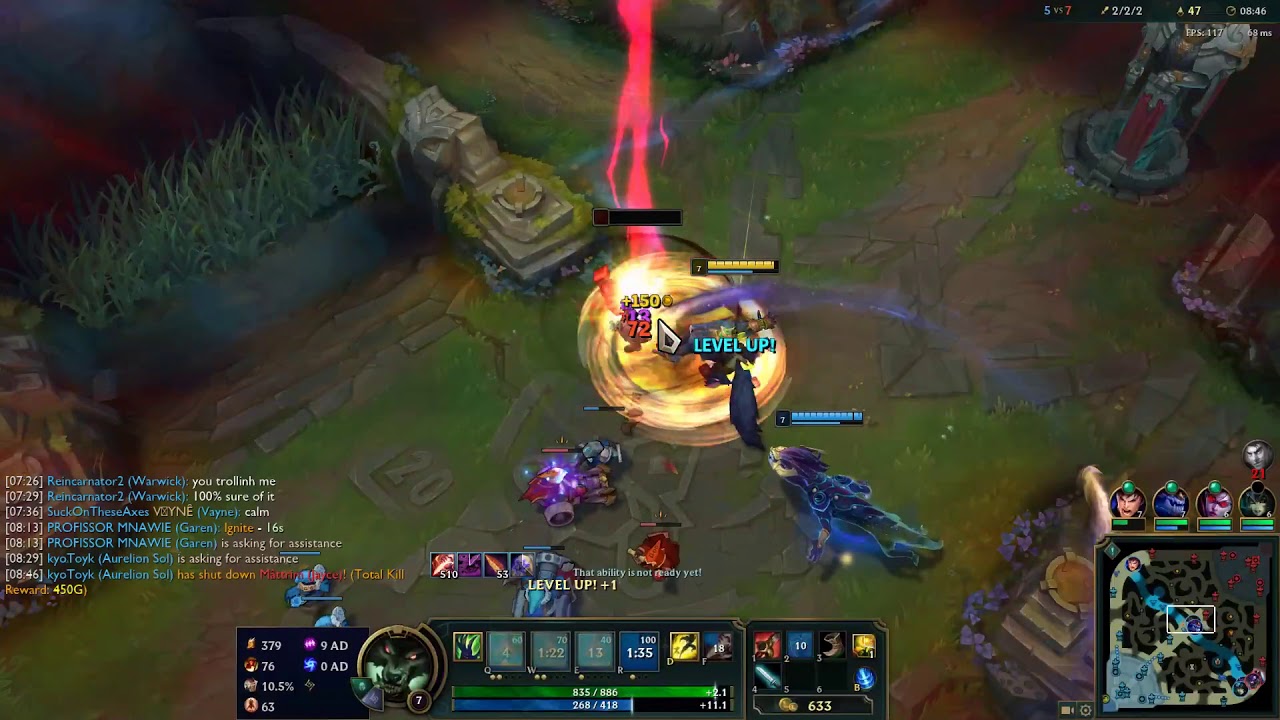 League of Legends Ft Warwick On Jungle (Game 2232 Patch 8.20)